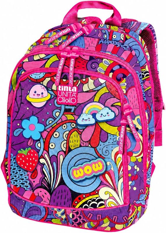 Tinta Unita Cartoonia Zaino Dream Cross System Girl Power 28L con 5 Patch Intercambiabili