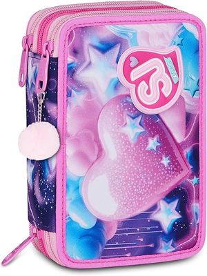 SJ GANG STYLE JAM GANG Astuccio Scuola 3 zip FLUFFY PINK GIRL SJ GANG STYLE JAM GANG Astuccio Scuola 3 zip FLUFFY PINK GIRL