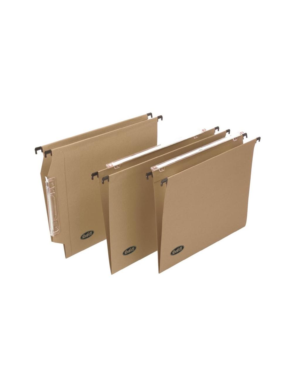Cartella sospesa Basic - da armadio - Interasse 33 cm - Fondo a V - avana