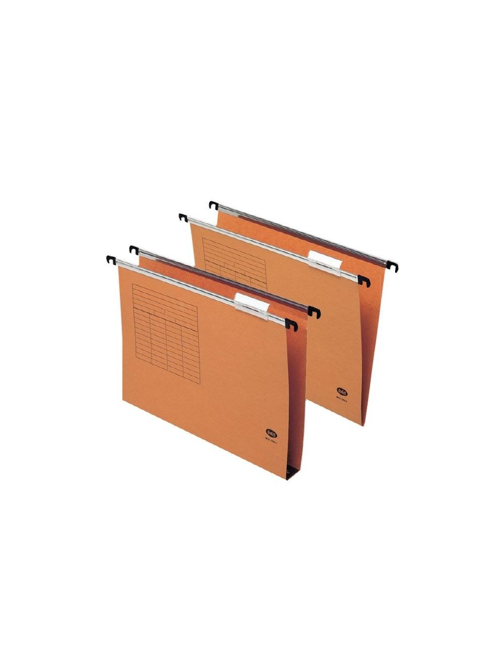 Cartella sospesa - da cassetto - Interasse 39 cm - Fondo a V - arancio