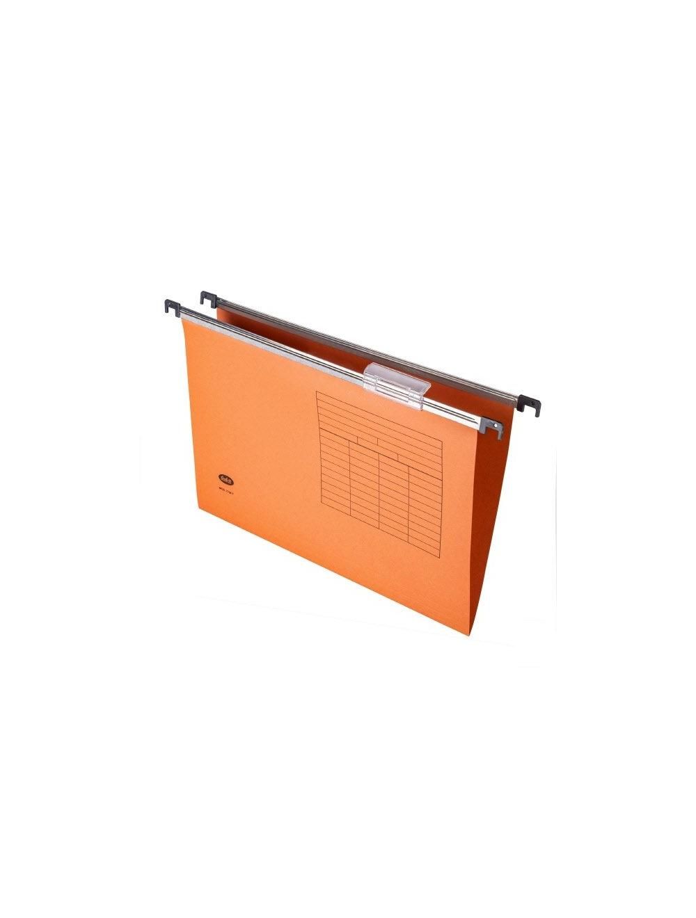 Cartella sospesa - da cassetto - Interasse 39 cm - Fondo a V - arancio