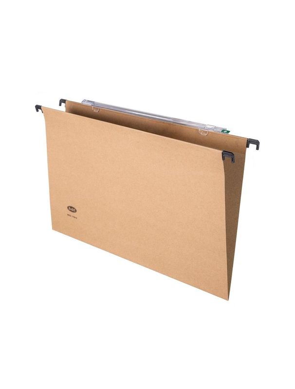 Cartella sospesa Basic - da cassetto - Interasse 38,6 cm - Fondo a V - Cavalierino lenticolare lungo avana