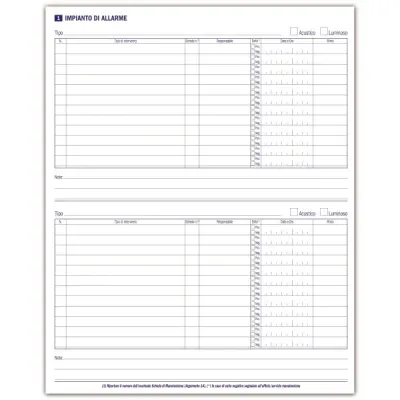 Registro sicurezza antincendio per locali di intrattenimento e pubblico spettacolo - 128 pagine - 31x24,5 cm