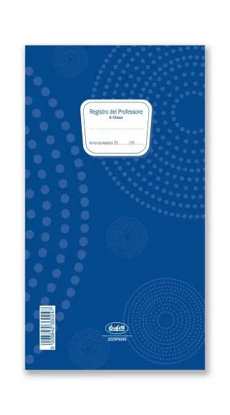 Buffetti - Registro del professore a 6 classi - 84 pagine - 31x17 cm