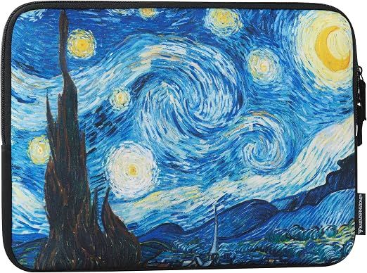 HALTADEFINIZIONE - Custodia Porta PC fino a 15”, Custodia Protettiva in EVA Imbottita  - VAN GOGH NOTTE STELLATA