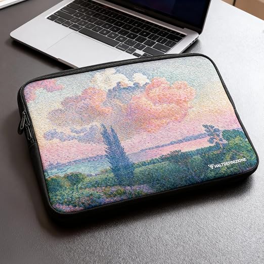HALTADEFINIZIONE - Custodia Porta PC fino a 15”, Custodia Protettiva in EVA Imbottita  - EDMOND CROSS - THE PINK CLOUD