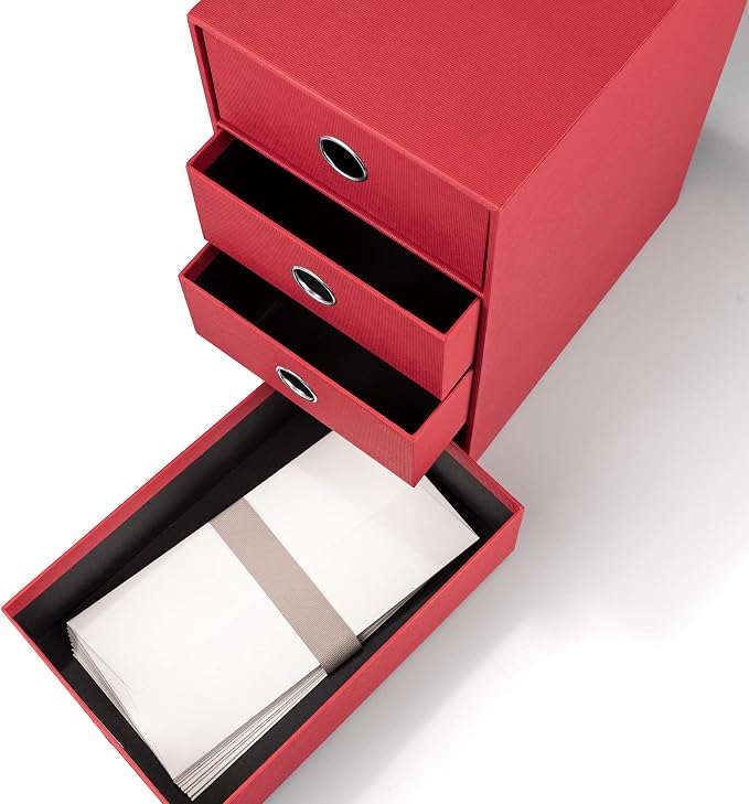 Scatola 4 cassetti A5- Rossler S.O.H.O. - 34,3x25x18,5 cm - Rosso