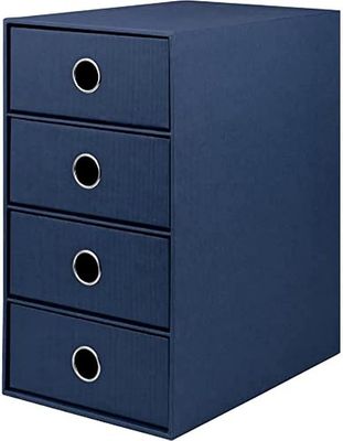 Scatola 4 cassetti A5- Rossler S.O.H.O. - 34,3x25x18,5 cm - Blu