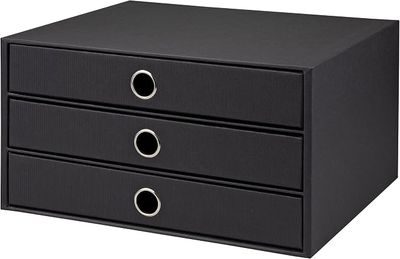 Scatola 3 cassetti A4 - Rossler S.O.H.O. - 34,3x25x18,5 cm - nero