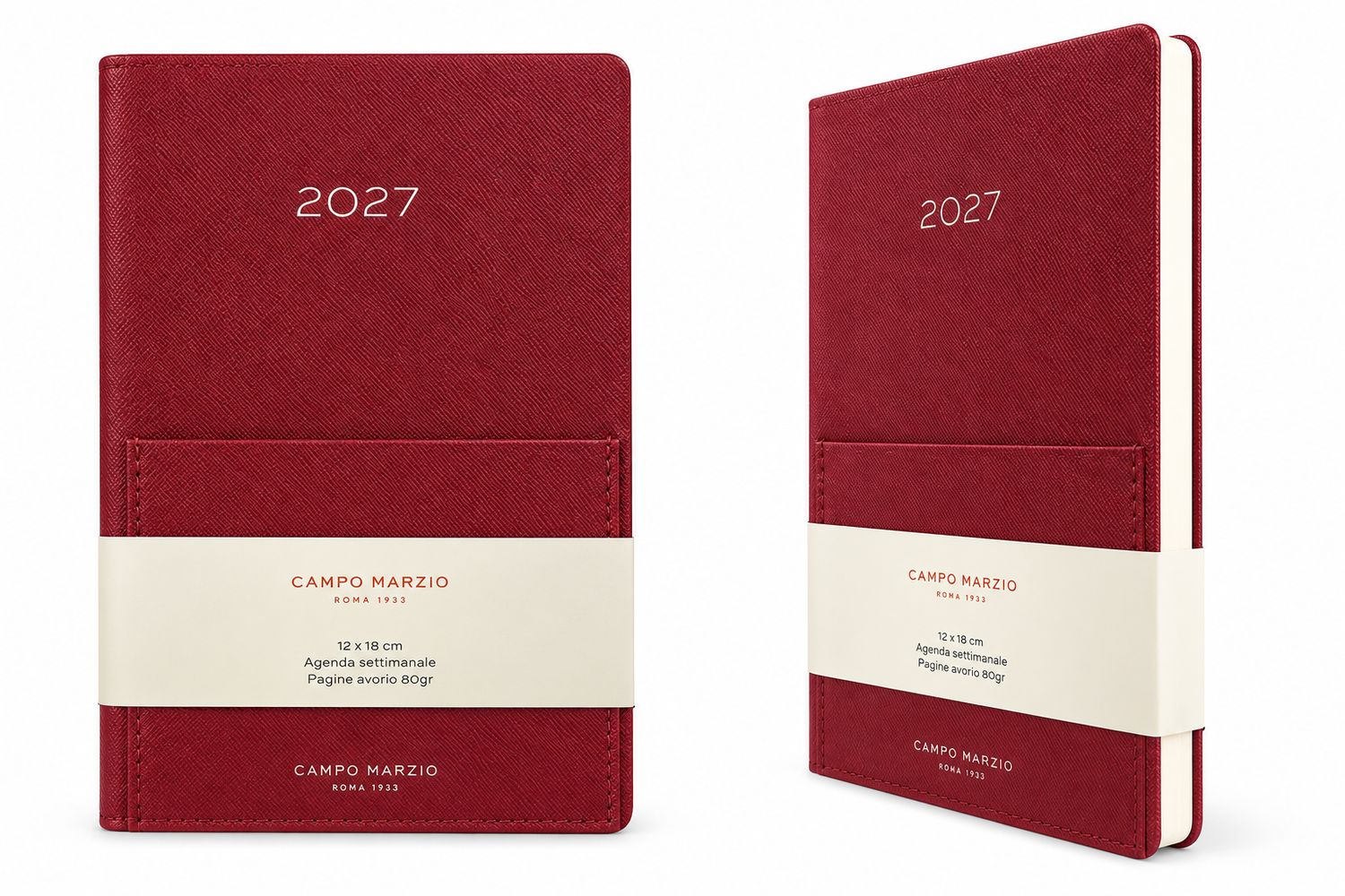 Campo Marzio Agenda 2027 Settimanale - Formato 12 x 18 - Bordeaux