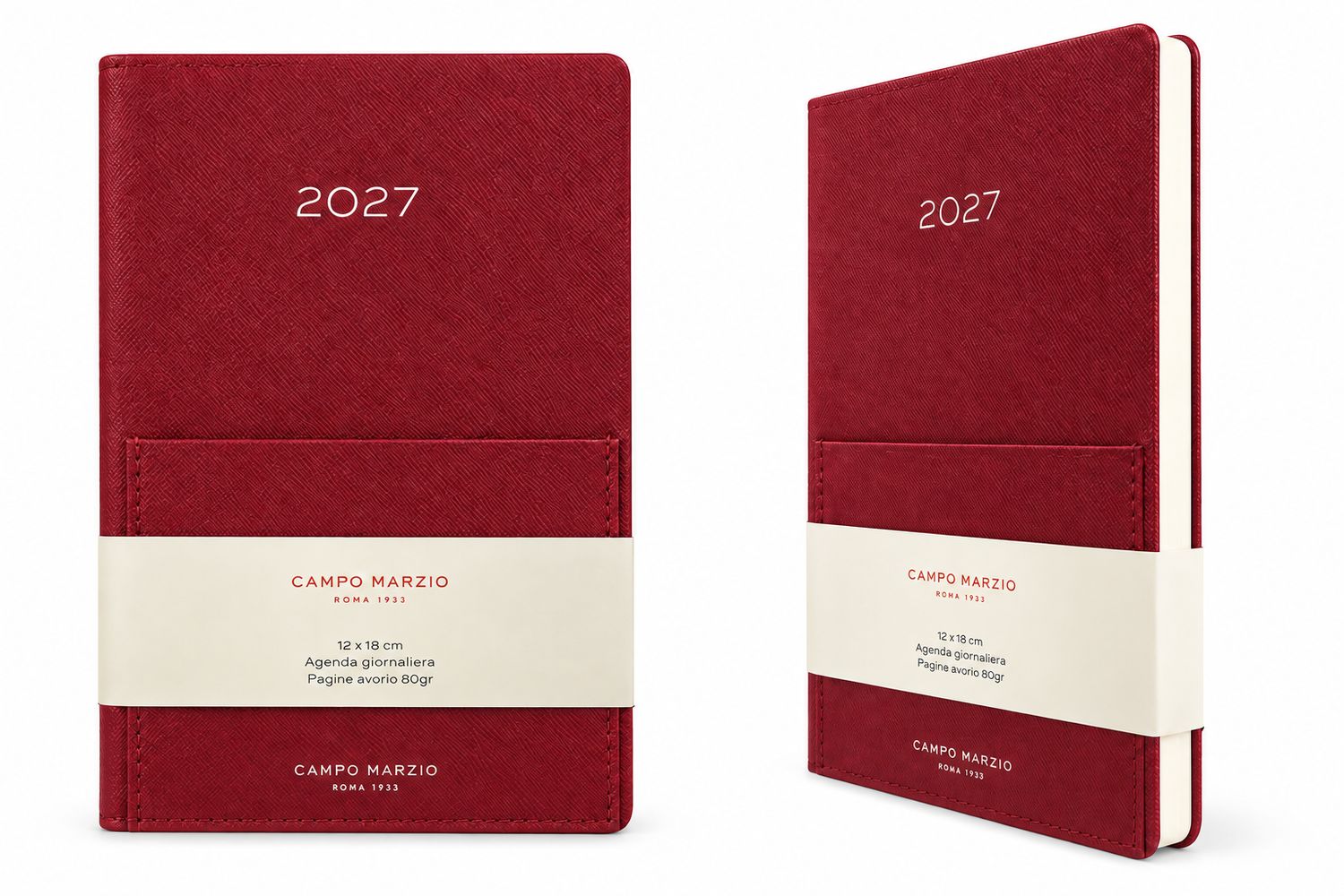 Campo Marzio Agenda 2027 Giornaliera - Formato 12 x 218 - Bordeaux