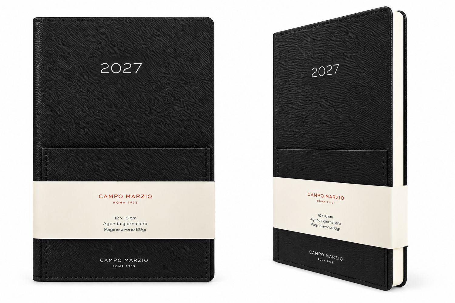 Campo Marzio Agenda 2027 Giornaliera - Formato 12 x 218 - Nera