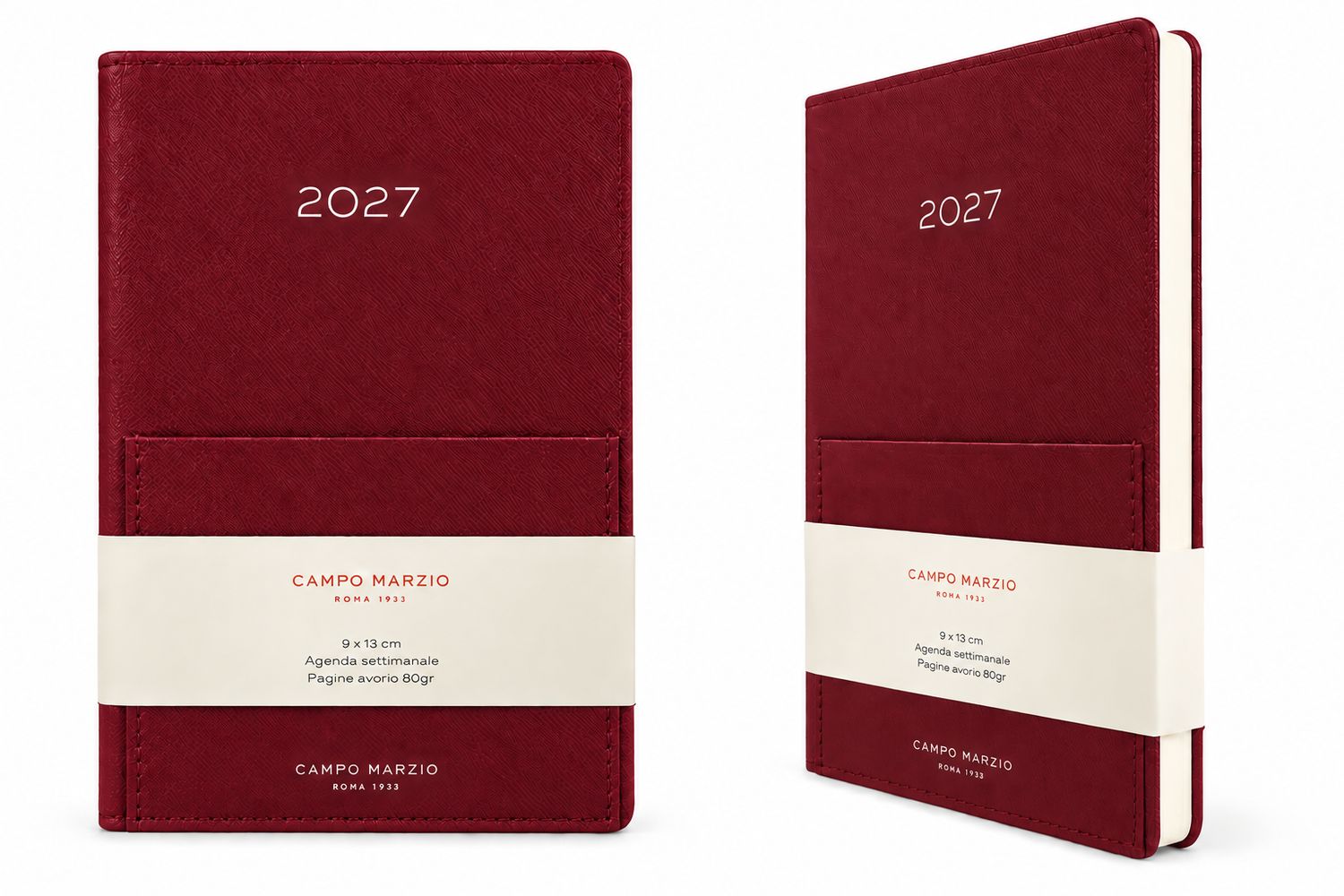 Campo Marzio Agenda 2027 Settimanale - Formato 9 x 13 - Bordeaux
