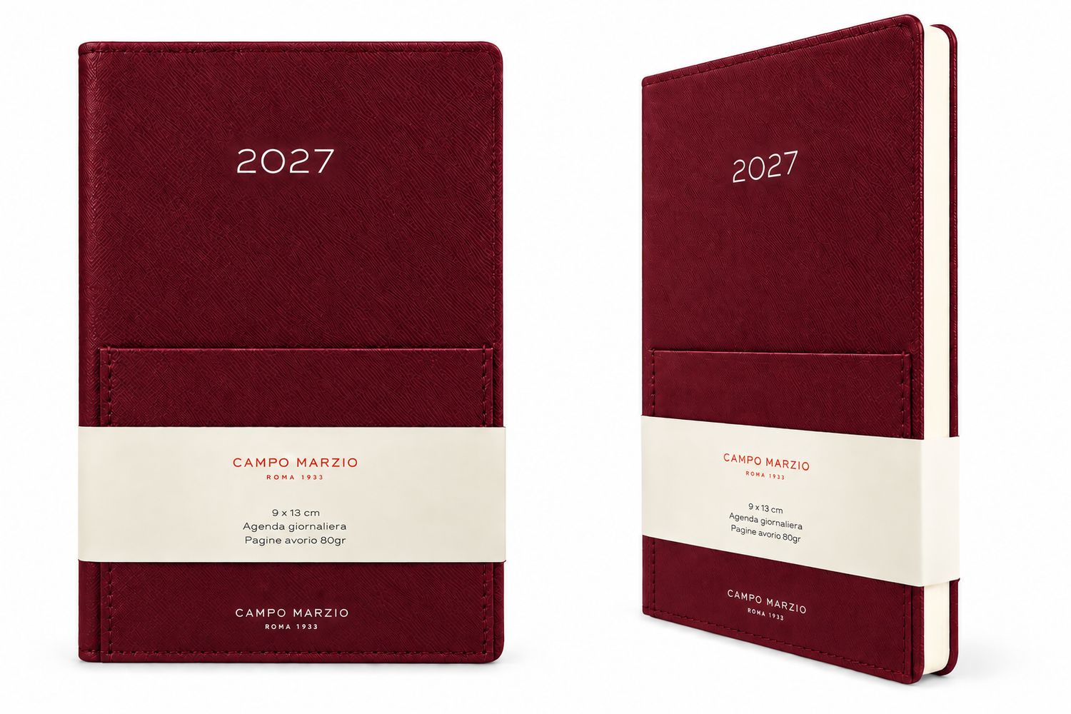 Campo Marzio Agenda 2027 Giornaliera - Formato 9 x 13 - Bordeaux