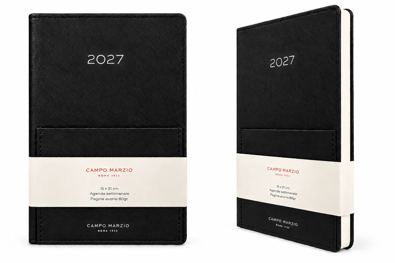 Campo Marzio Agenda 2027 Settimanale - Formato 15 x 21 - nero