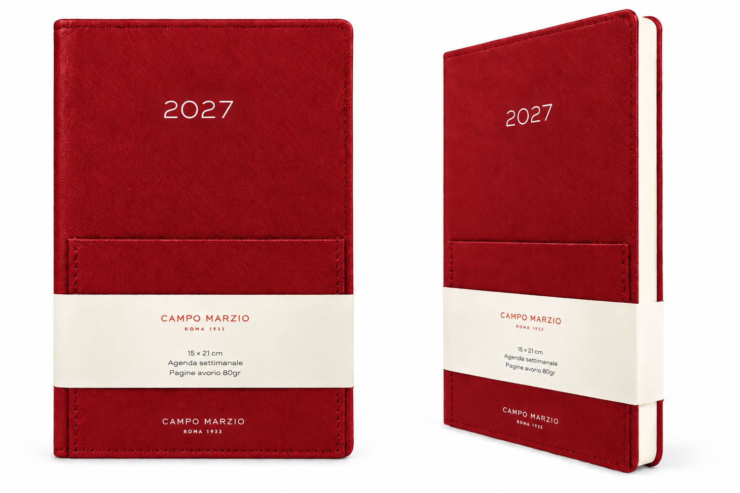Campo Marzio Agenda 2027 Settimanale - Formato 15 x 21 - Bordeaux