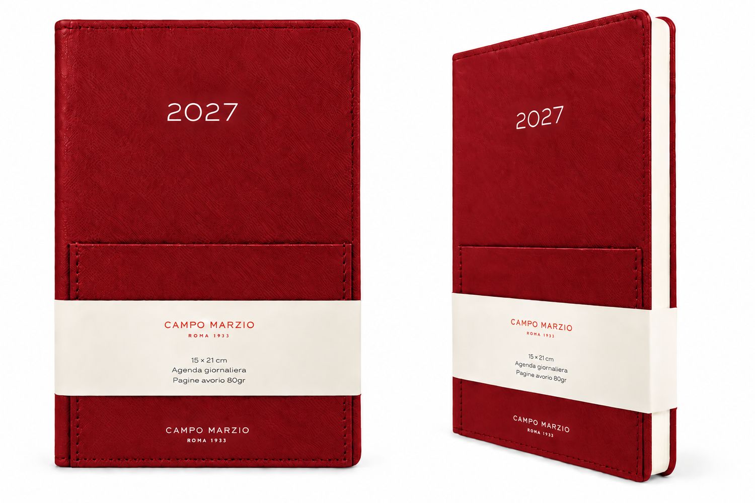 Campo Marzio Agenda 2027 Giornaliera - Formato 15 x 21 - Bordeaux
