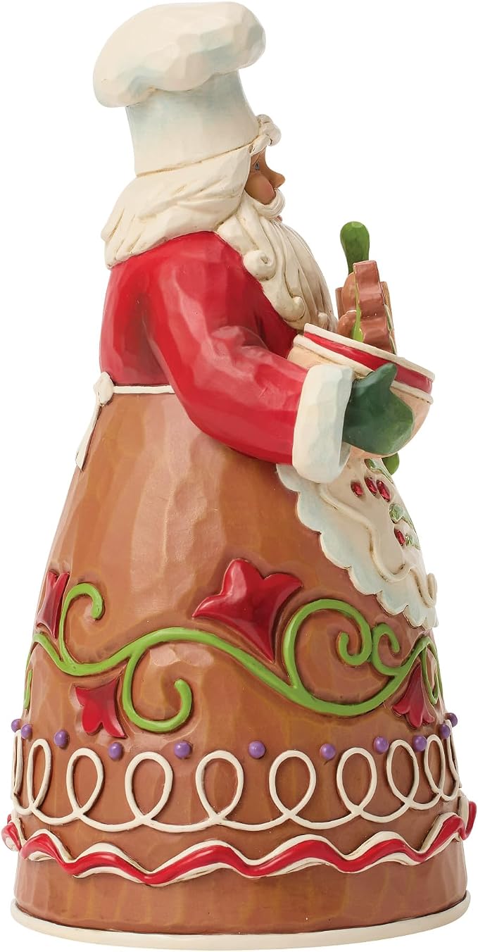 Jim Shore Heartwood Creek Gingerbread Christmas Pastry Chef Babbo Natale, 20 cm