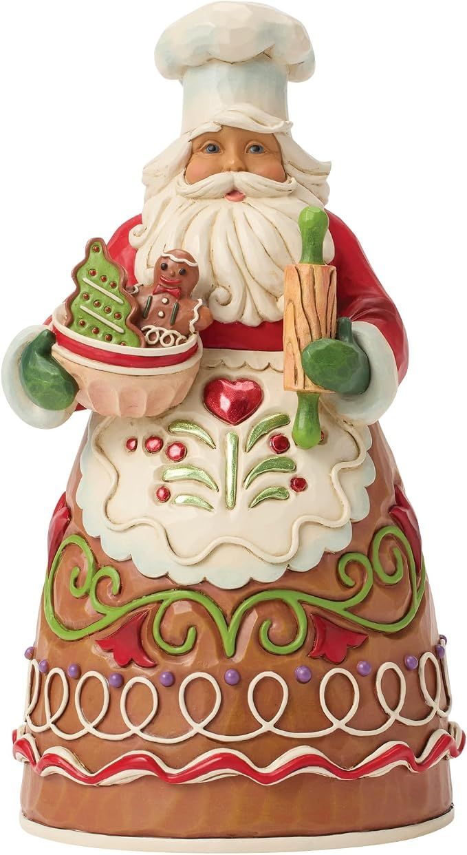 Jim Shore Heartwood Creek Gingerbread Christmas Pastry Chef Babbo Natale, 20 cm