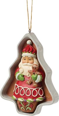 Jim Shore Heartwood Creek - Stampino per biscotti natalizi a forma di pan di zenzero, ornamento da appendere, 11,4 cm, multicolore Jim Shore Heartwood Creek - Stampino per biscotti natalizi a forma di pan di zenzero, ornamento da appendere, 11,4 cm, multicolore