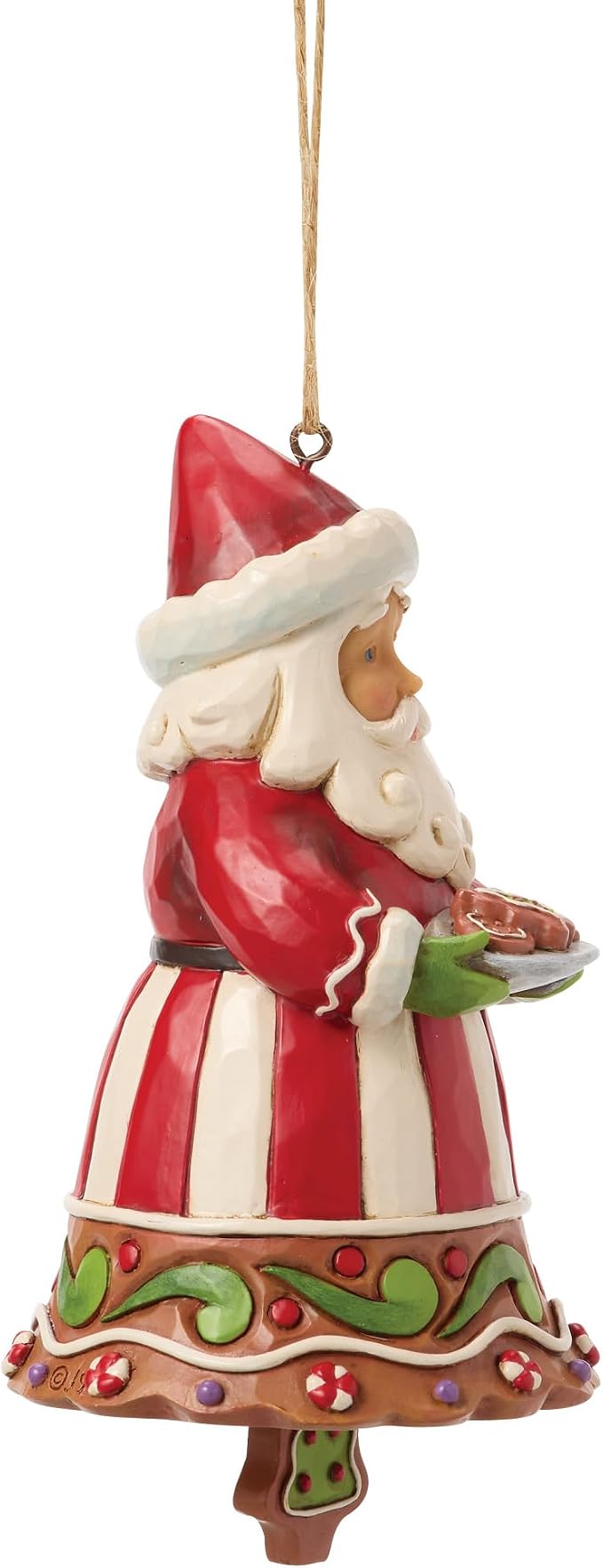 Jim Shore Heartwood Creek - Stampino per biscotti natalizi a forma di pan di zenzero, ornamento da appendere, 11,4 cm, multicolore