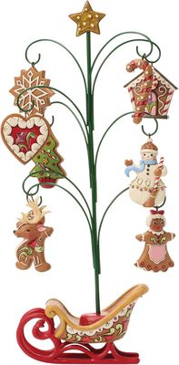 Jim Shore Heartwood Creek - Set di statuette con albero di Natale di pan di zenzero con biscotti e caramelle, 33 cm, multicolore Jim Shore Heartwood Creek - Set di statuette con albero di Natale di pan di zenzero con biscotti e caramelle, 33 cm, multicolore