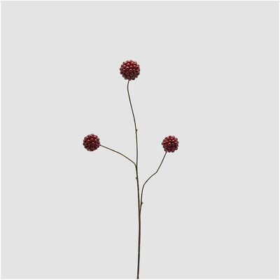 Ramo decorativo con decoro sfere rosse Ilex H80 cm - Enzo de Gasperi Ramo decorativo con decoro sfere rosse Ilex H80 cm - Enzo de Gasperi