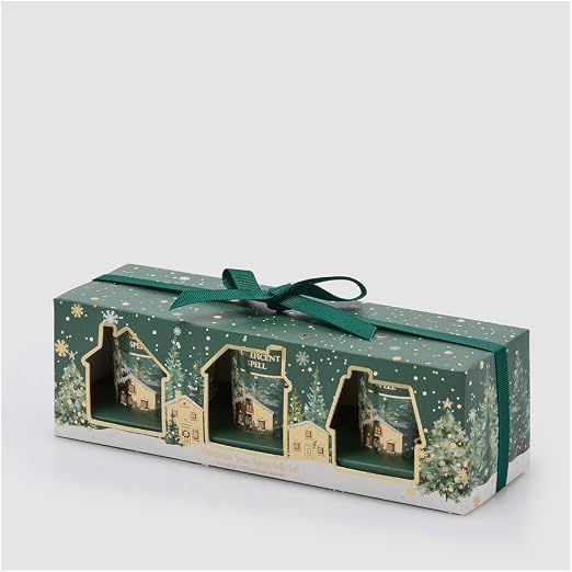 Set 3 Candele di natale profumate verde 15h Ø5 H6 cm - Enzo de Gasperi