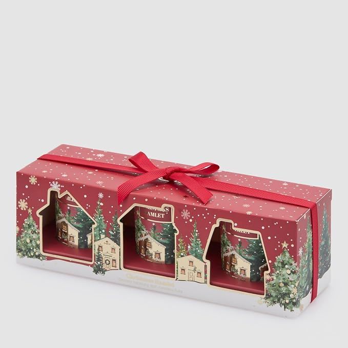 Set 3 Candele di natale profumate rosse 15h Ø5 H6 cm - Enzo de Gasperi