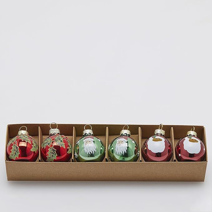Addobbo Segnaposto Palla Babbo Natale Vetro Ass. D 4 Cm Cf 6 Pz Verde Rosso - Enzo de Gasperi Addobbo Segnaposto Palla Babbo Natale Vetro Ass. D 4 Cm Cf 6 Pz Verde Rosso - Enzo de Gasperi