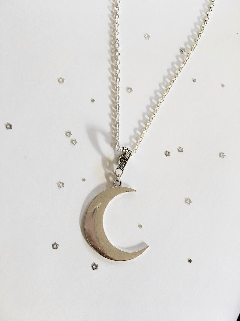 Crescent Moon Necklace Lunar Pagan jewelry