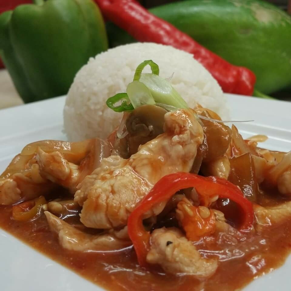 Poulet piquant aux ananas