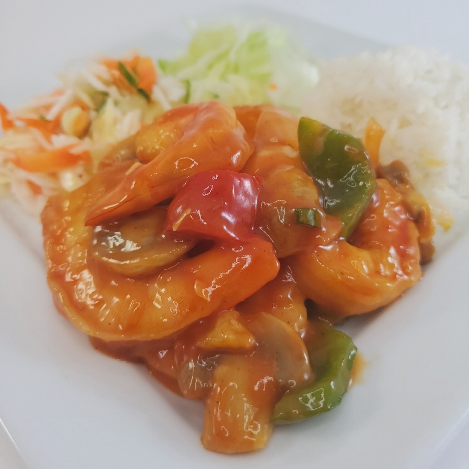Crevettes piquantes aux ananas