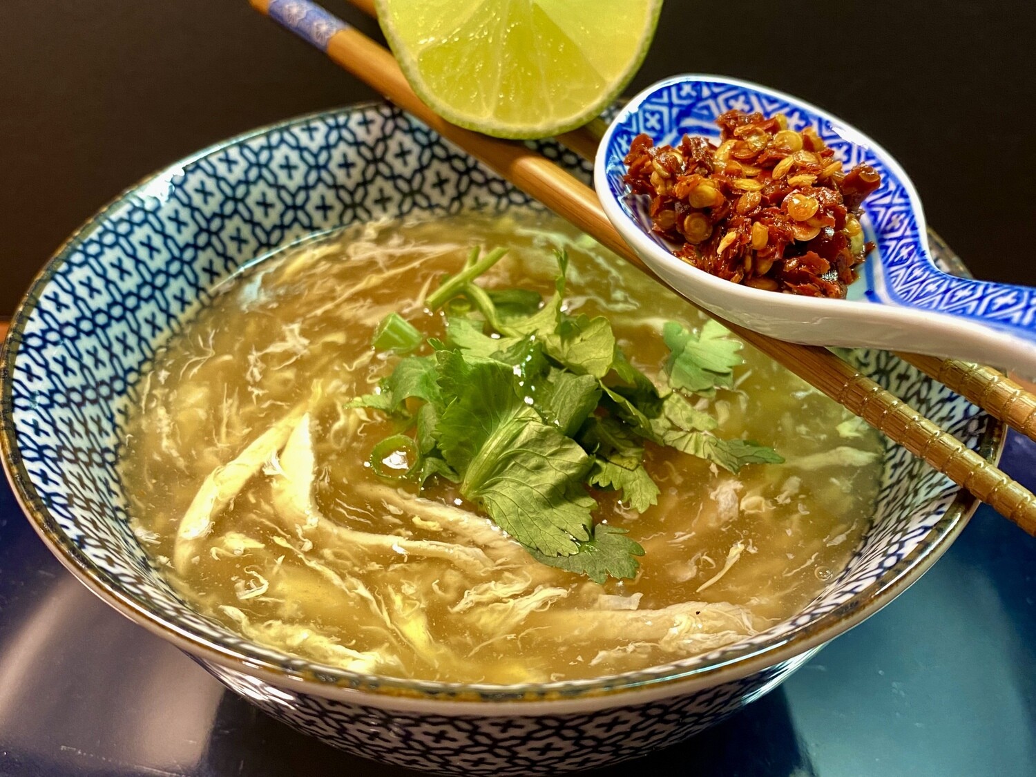 Mini Potage oeuf et poulet