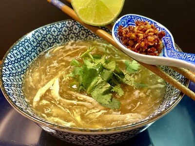 Mini Potage oeuf et poulet