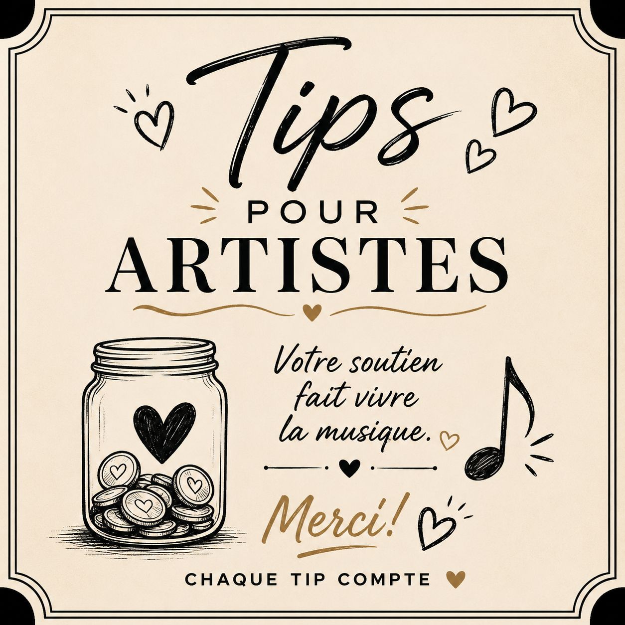 Pourboire Artiste
