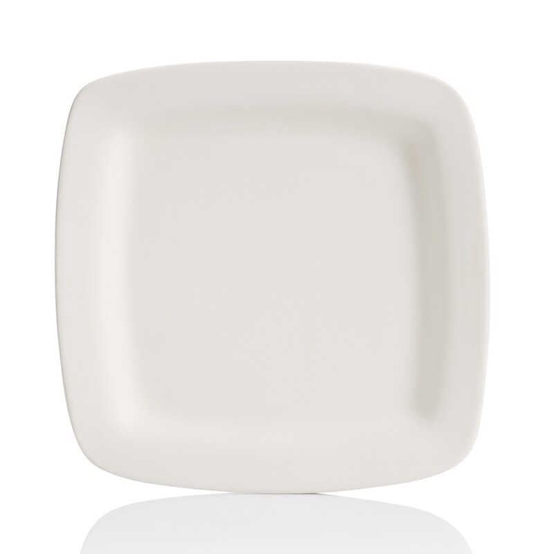 Square Rimmed Dinner Plate