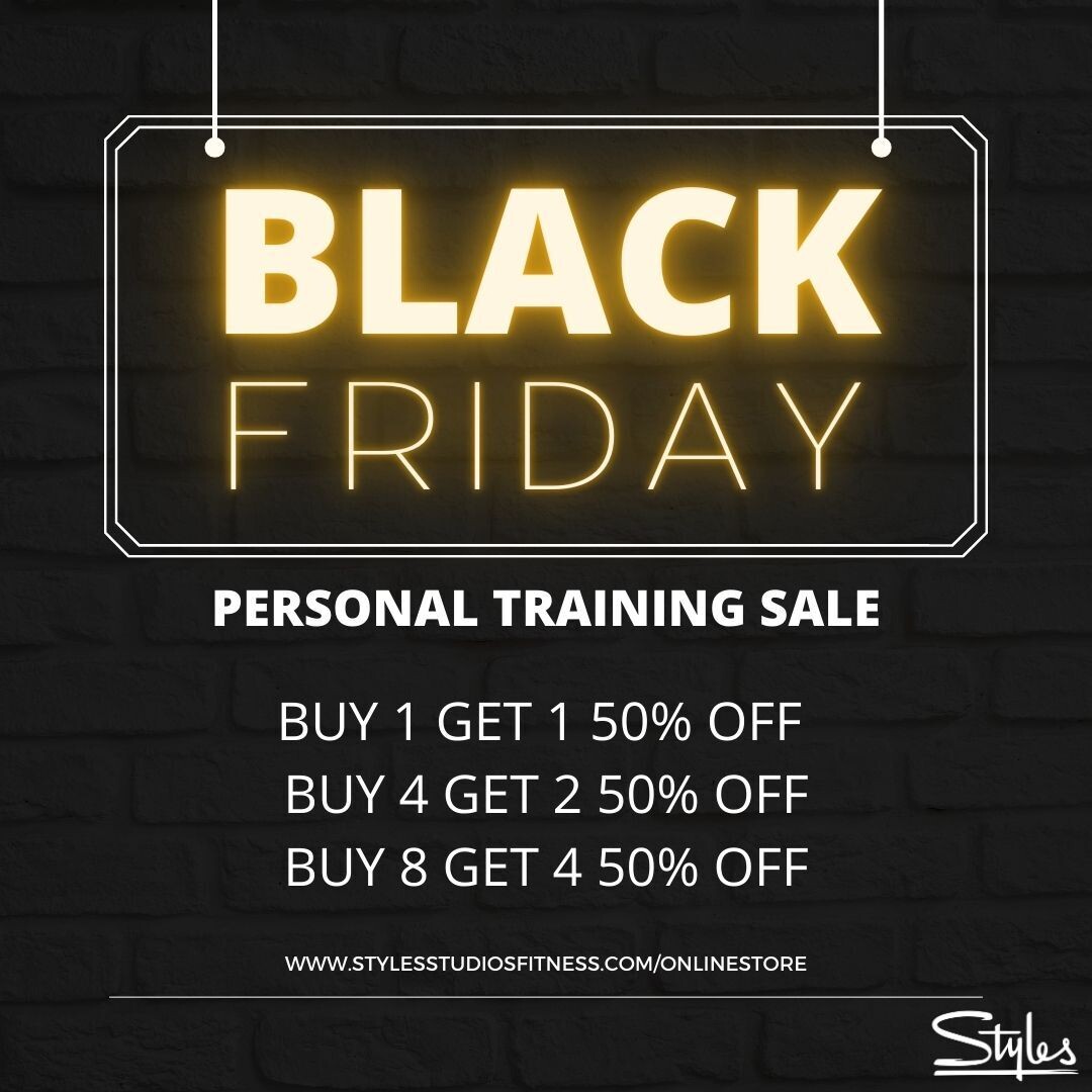 PERSONAL TRAINING Buy 8 get up to 4 more at 50% OFF - Black Friday Sale!