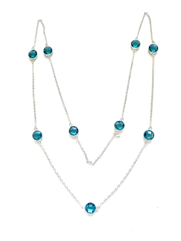 Aquamarine Magickal Tibetan Silver Necklace