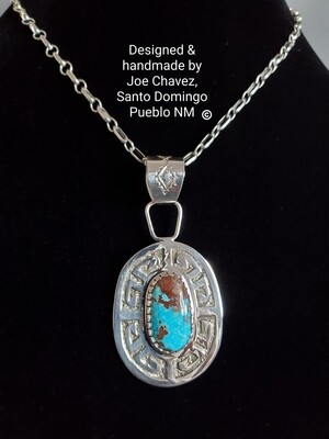 Stunning overlay pendant with BISBEE Turquoise stone
