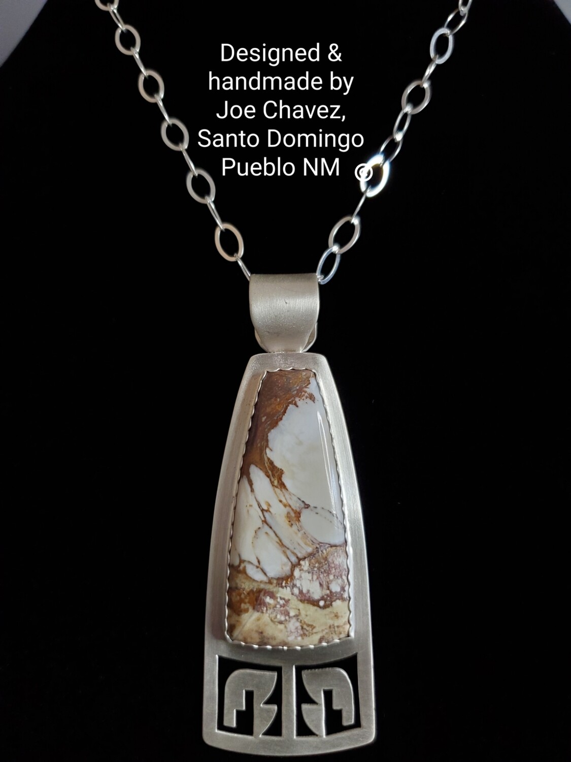 Sterling silver pendant with natural Wildhorse stone