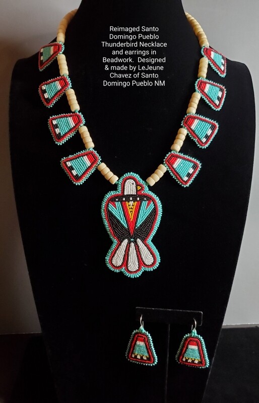 REIMAGED SANTO DOMINGO PUEBLO THUNDERBIRD NECKLACE SET