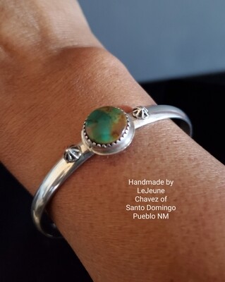 Sterling silver bracelet with Kingman Turquoise stone