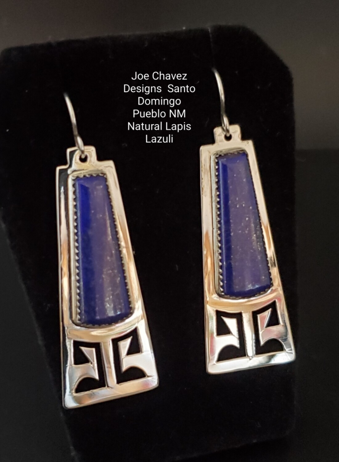 Sterling silver earrings with High-grade Natural Lapis Lazuli