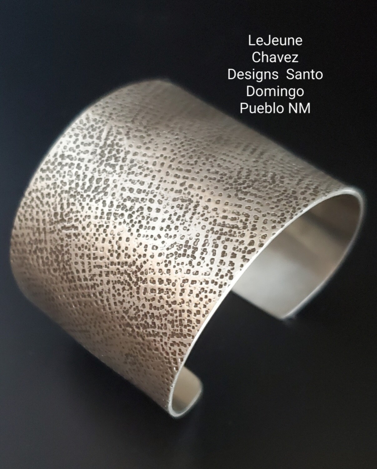 Sterling silver textured cuff