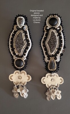 Beaded Earrings with sterling silver