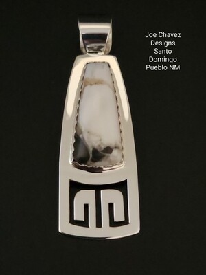 Sterling silver pendant with natural White Buffalo stone