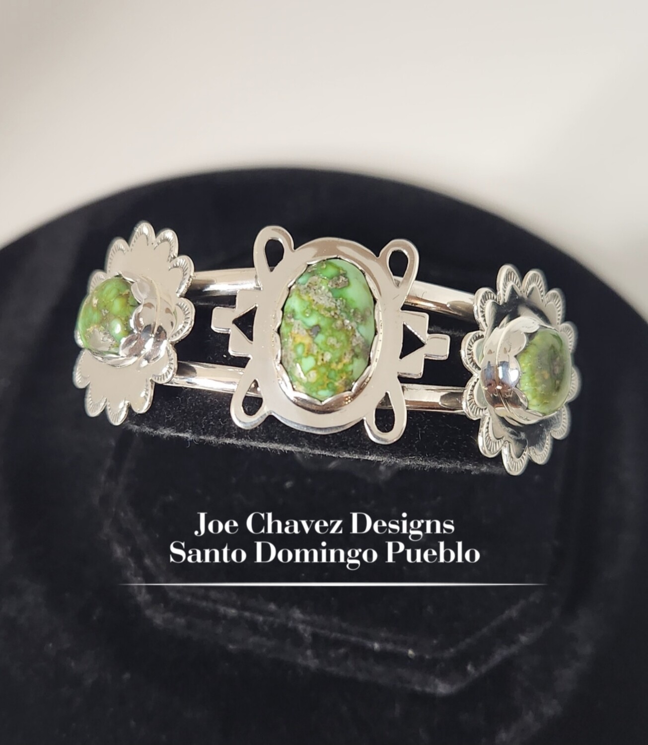 Sterling silver cuff with high-quality Sonoran Gold turquoise