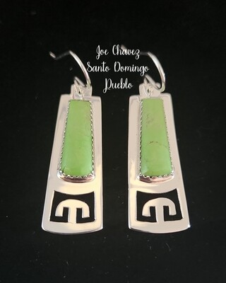 Sterling silver earrings with High-grade Natural Gaspeite stone