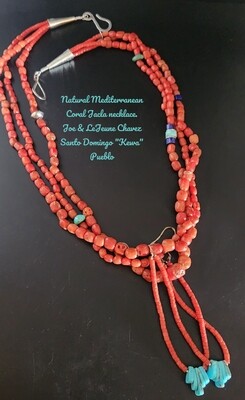 Natural Mediterranean Coral Jacla necklace